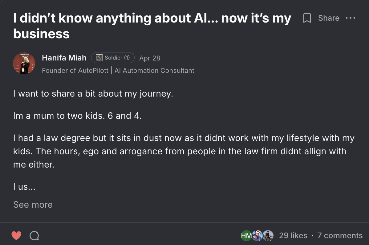 Mum of two builds AI business